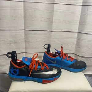 Nike KD 6 Thunder Away Keven Durant Men’s Basketball Shoes Size 7y